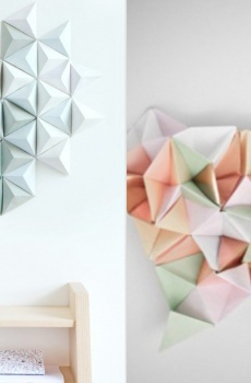 Membuat hiasan  dinding  kamar  dari kertas origami  berbentuk 