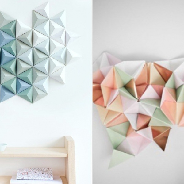  Membuat  hiasan  dinding kamar  dari  kertas  origami  berbentuk 