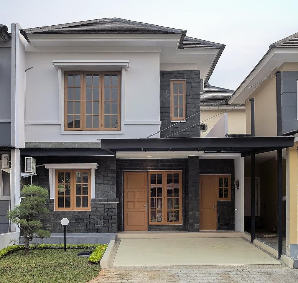 fasad rumah batu