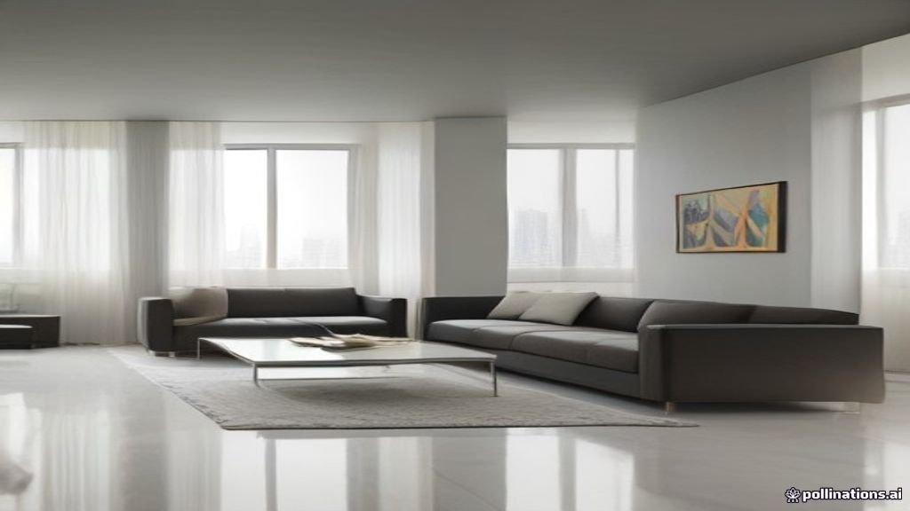 Desain interior ruang tamu modern elegan dengan furnitur minimalis mewah dan pencahayaan hangat.
