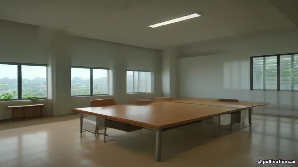 Desain interior kantor Jogja modern dengan konsep minimalis kayu dan pencahayaan alami yang nyaman.