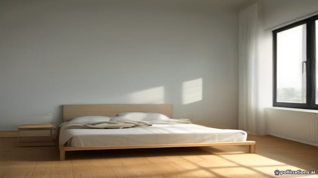 Desain interior apartemen minimalis modern dengan pencahayaan alami yang cerah.